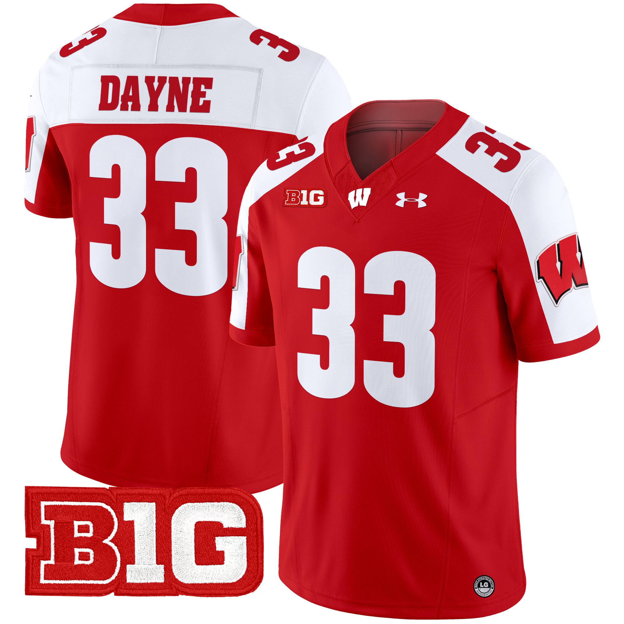 Men Wisconsin Badgers #33 Dayne Red 2024 Vapor Limited NCAA Jersey